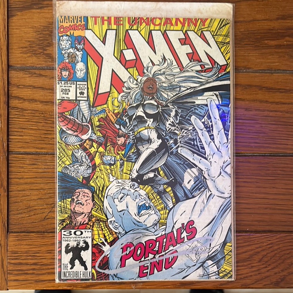 Signed Marvel The Uncanny X-Men Comic book issue 285 signed by artist!! Autogr..